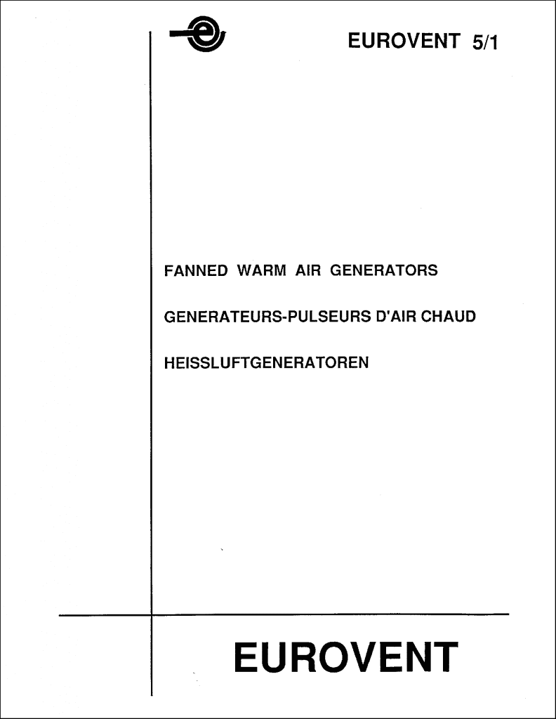Eurovent 5/1: Fanned warm air generators