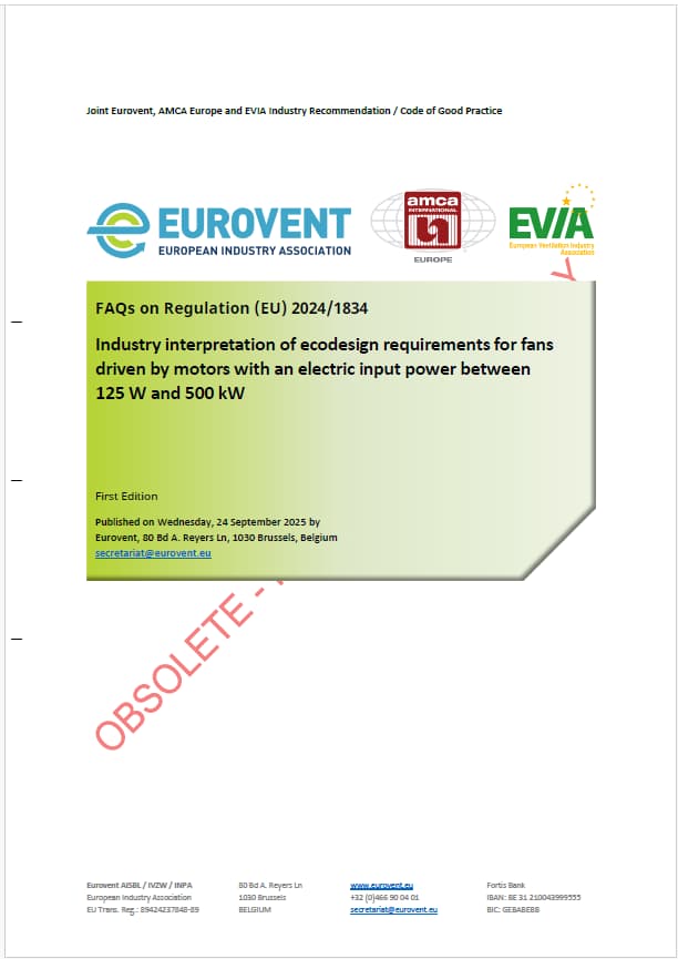 Industry Interpretation of Ecodesign Requirements for Motor-Driven Fans (125 W–500 kW)