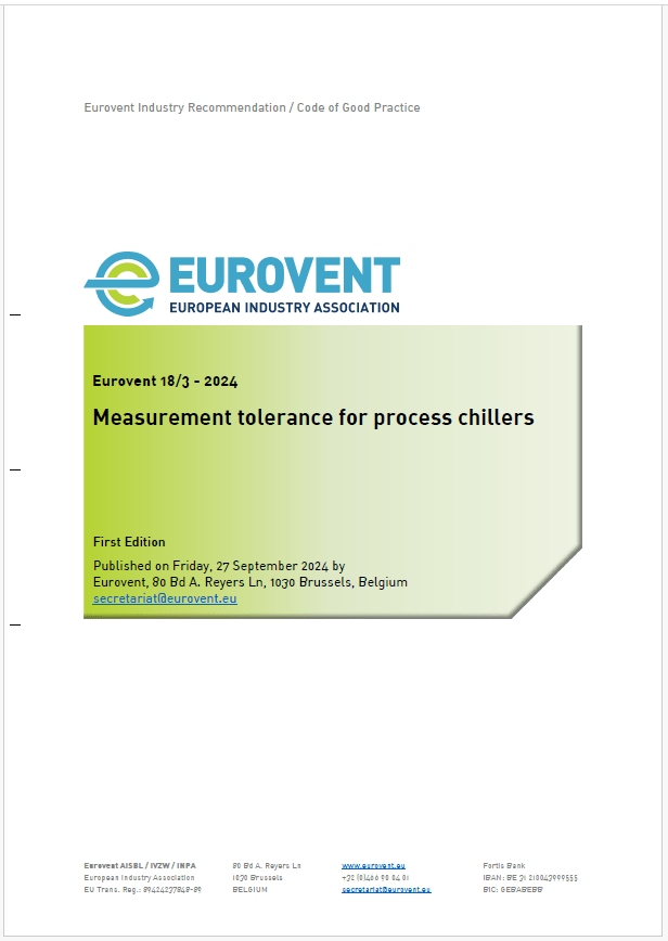 Eurovent 18/3: Measurement tolerance for process chillers
