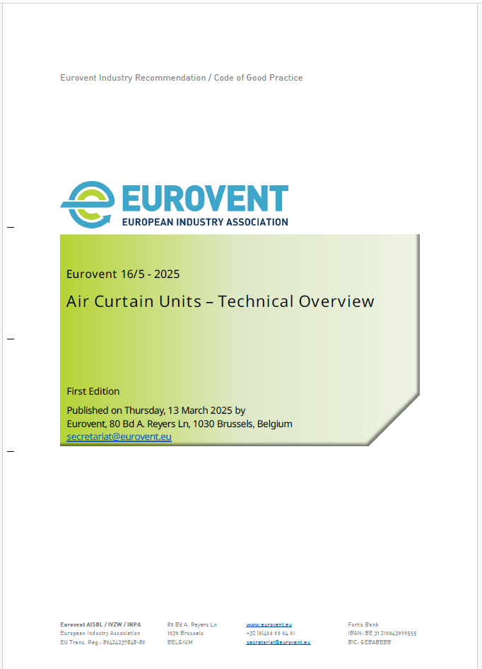 Eurovent 16/5: Air Curtain Units technical overview