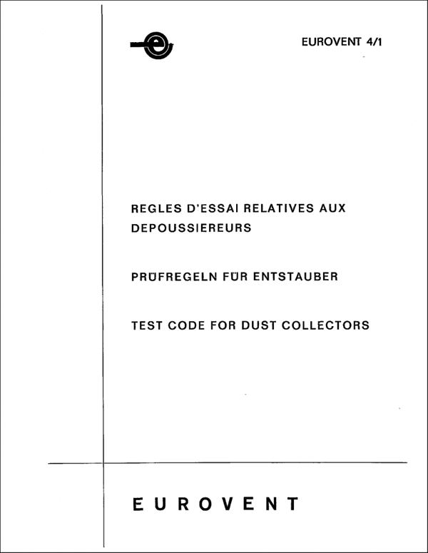 Eurovent 4/1: Test code for dust collectors
