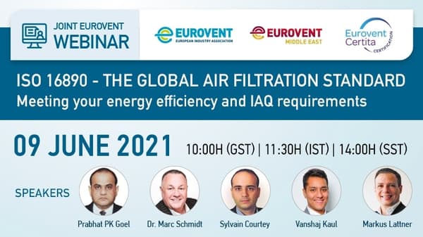 Eurovent, Eurovent Middle East and Eurovent Certita Certification host webinar on global air filtration standard