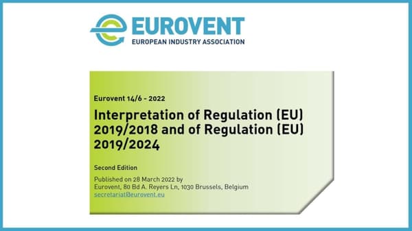 Eurovent publishes updated version of 14/6 Recommendation