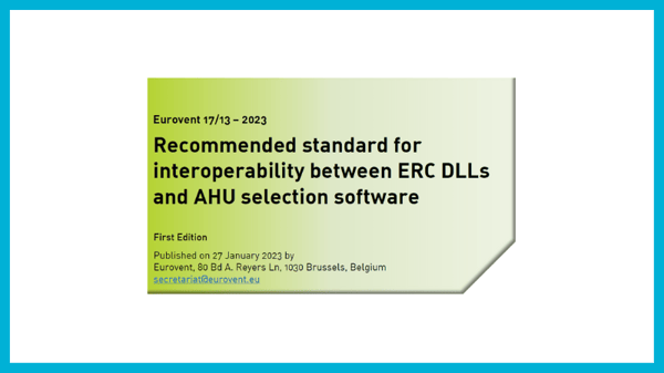 New Recommendation on ERC and AHU software interoperability
