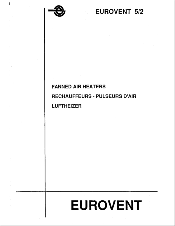 Eurovent 5/2: Fanned air heaters