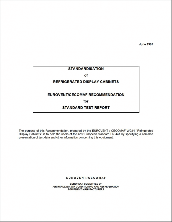 Eurovent 14/4: Standardisation of refrigerated display cabinets