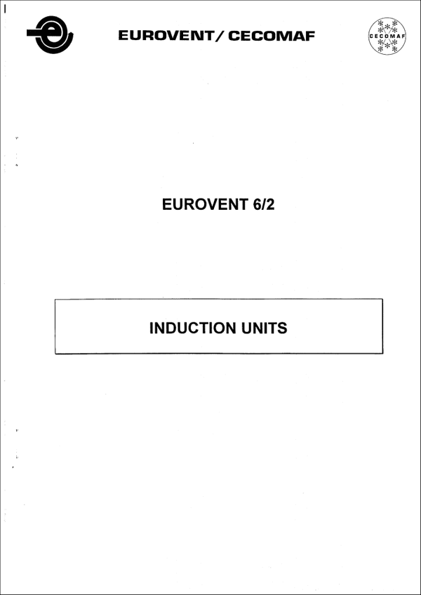 Eurovent 6/2: Induction units