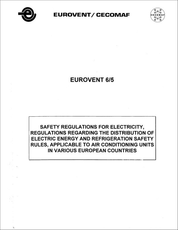 Eurovent 6/5: Safety regulations for electricity