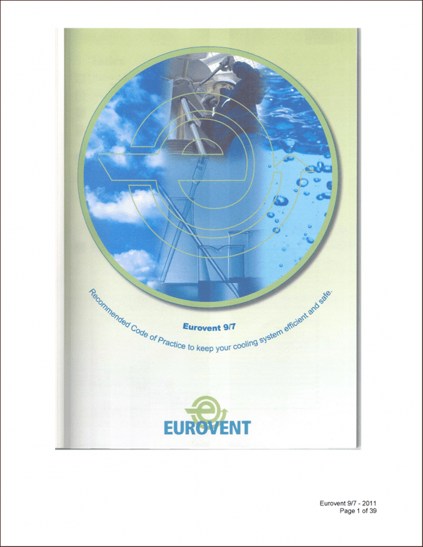 Eurovent 9/7: Recommendation to keep your cooling system efficient and safe