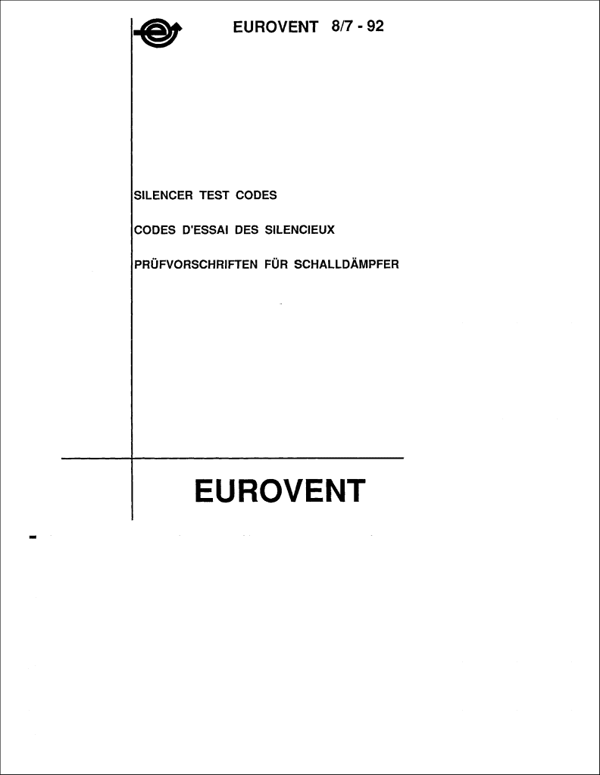Eurovent 8/7: Silencer test codes