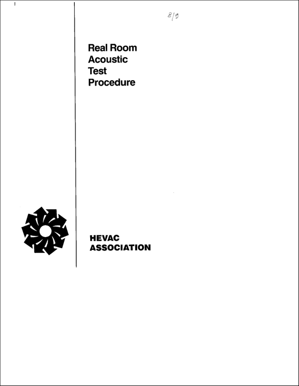 Eurovent 8/9: Real room acoustic test procedure