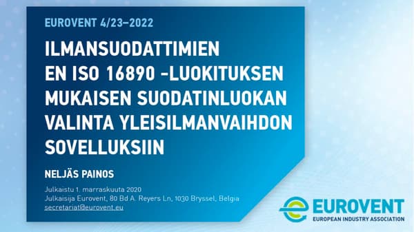 Eurovent 4/23 -päivitys on nyt saatavilla suomeksi