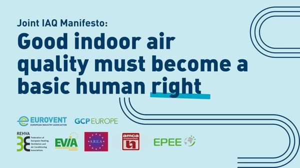 Joint Indoor Air Quality (IAQ) Manifesto launched