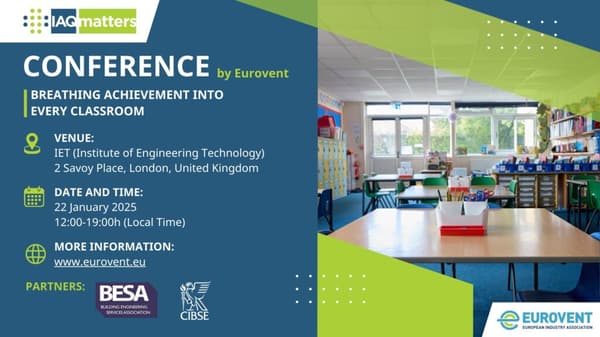 Eurovent to host IAQmatters conference in London