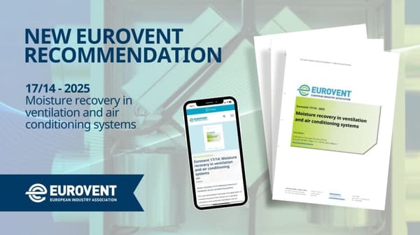 Eurovent releases moisture recovery Recommendation