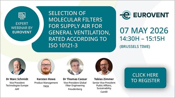 Eurovent webinar on selection of molecular filters