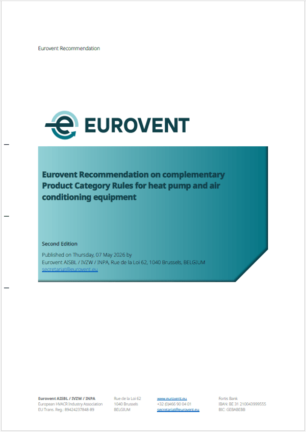 Recommendation on cPCR for heat pump and air conditioning equipment (2nd edition)