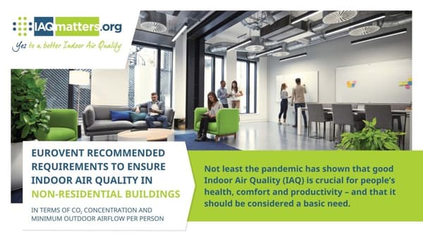 Eurovent recommended Indoor Air Quality (IAQ) requirements