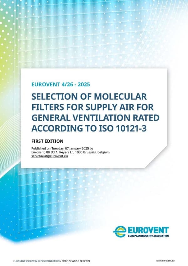 Eurovent 4/26: Selection of molecular filters