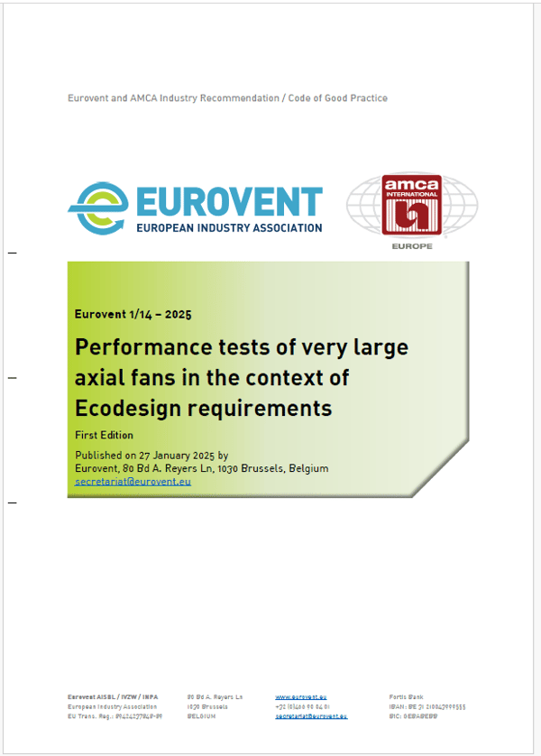 Eurovent 1/14: Performance tests of very large axial fans