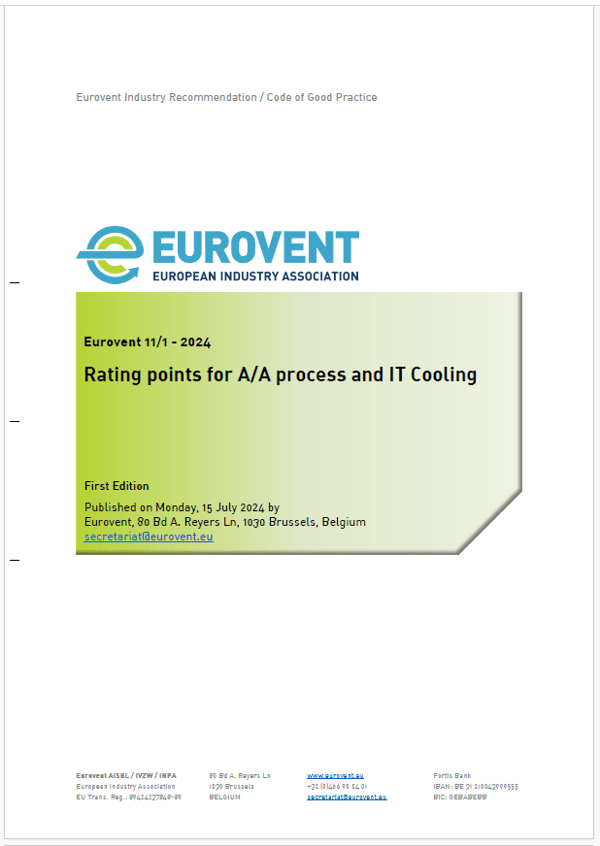 Eurovent 11/1: Rating points for A/A process and IT Cooling