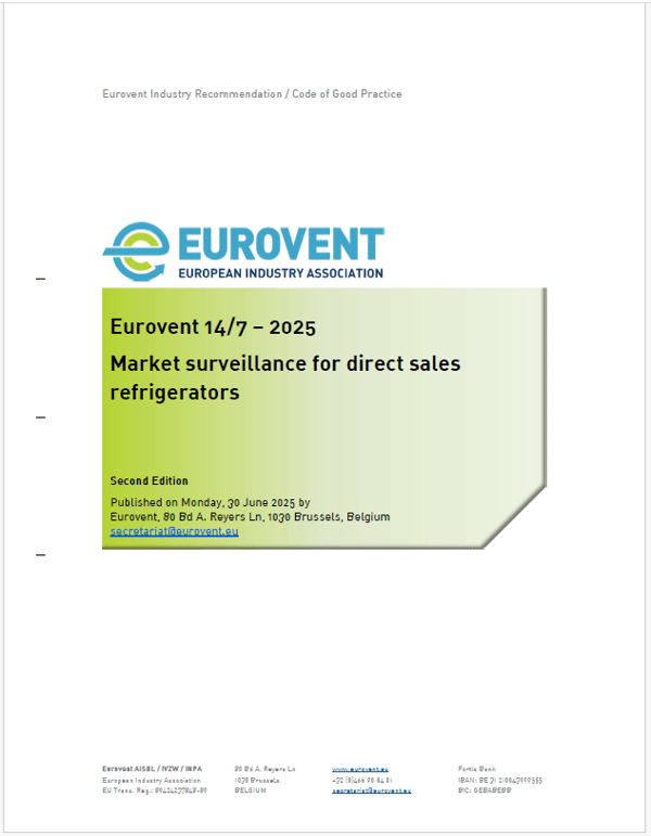 Eurovent 14/7: Market surveillance for direct sales refrigerators (2nd edition)