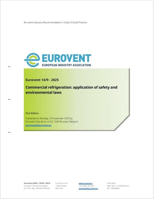 Eurovent 14/9: Commercial refrigeration. Application of safety and environmental laws