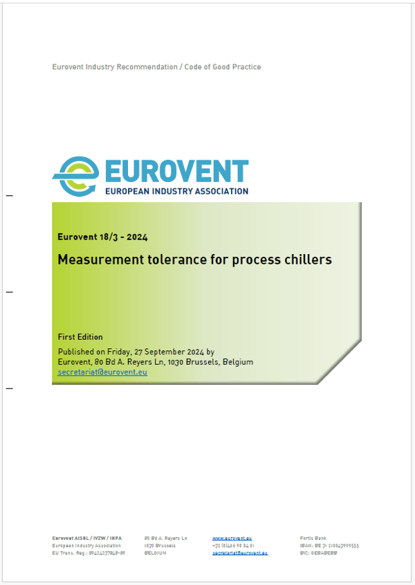 Eurovent 18/3: Measurement tolerance for process chillers