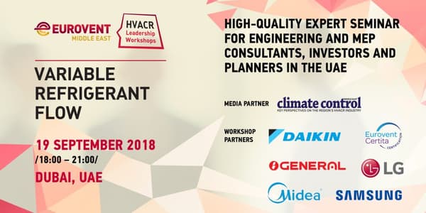 Eurovent Middle East to host flagship workshop on VRF technology