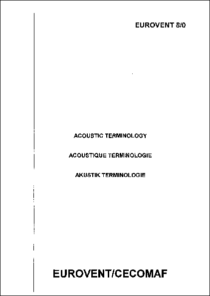 Eurovent 8/0: Acoustic terminology
