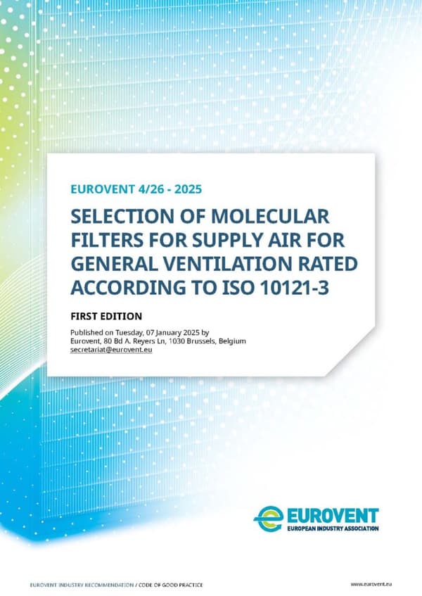Eurovent 4/26: Selection of molecular filters