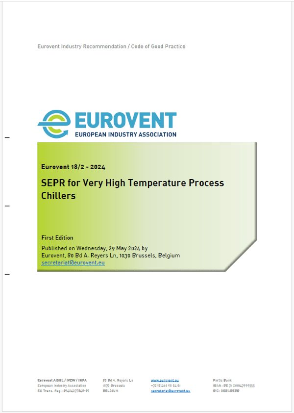 Eurovent 18/2: SEPR for Very High Temperature Process Chillers