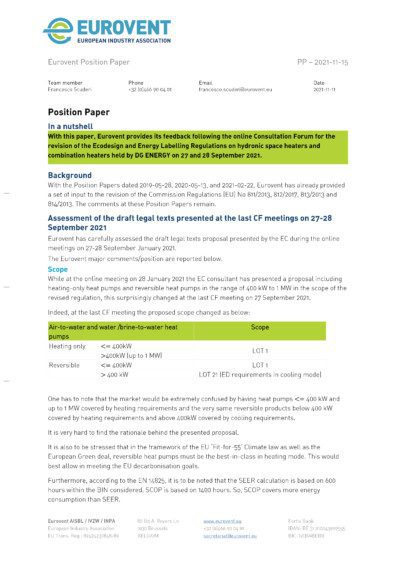 PP - 2021-11-15 - Eurovent comments on Lot 1-2 following CF 2021-09-27-28